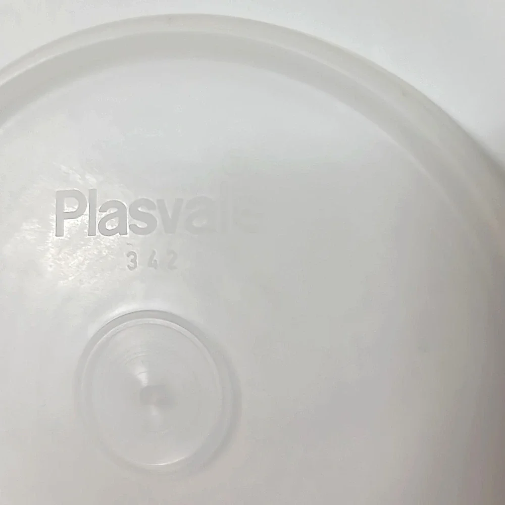 Set of 5 Vtg Plasvale Cornflower Blue Round Plastic Nesting Containers/Canisters